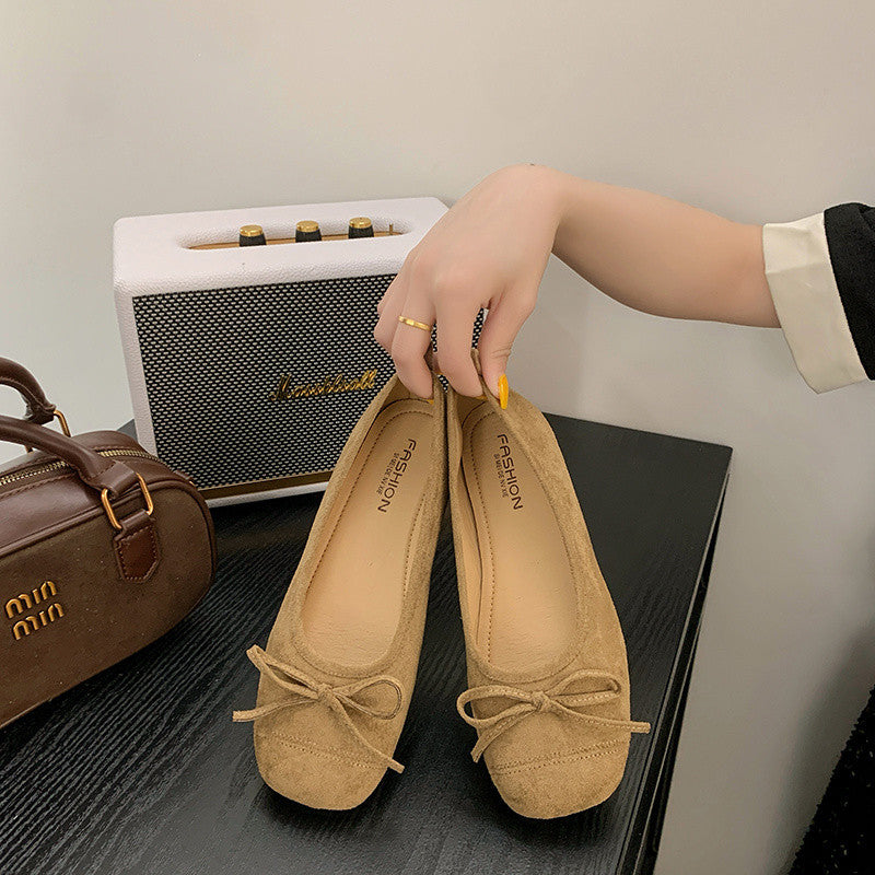 Damen klassische Ballerinas mit dekorativem Schleifen-Detail und bequemer Innensohle Heidi-Mode