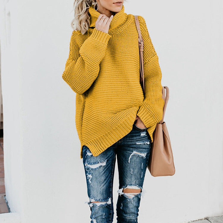 Damen kuscheliger Rollkragenpullover Heidi-Mode