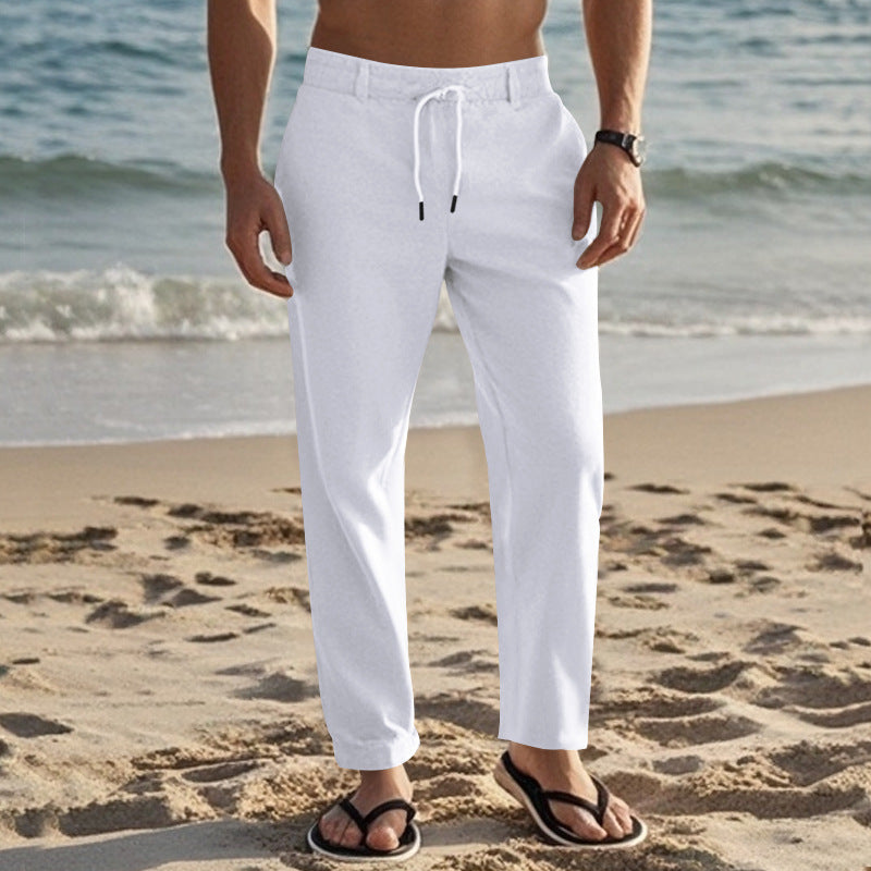 Herren Bequeme Strandhose mit elastischem Bund und praktischen Seitentaschen Heidi-Mode