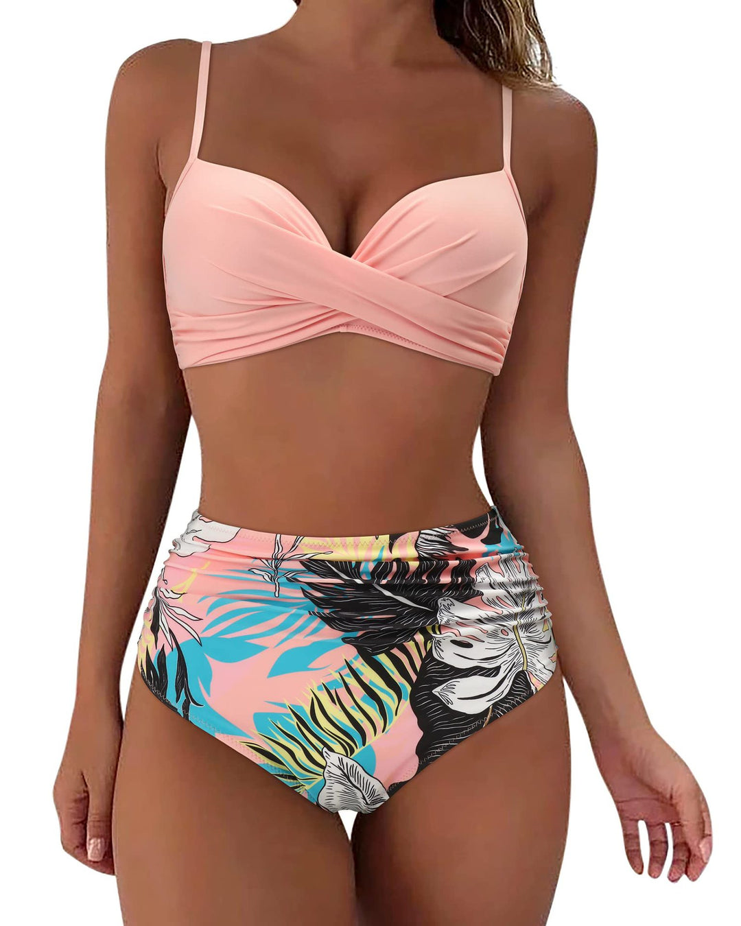 Damen High-Waist Tierdruck-Bikini-Set Heidi-Mode