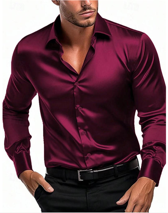 Herren Elegantes und zeitloses Seidenhemd Heidi-Mode