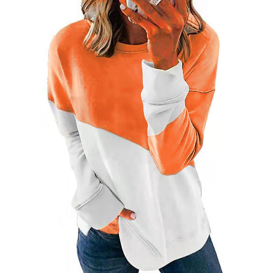 Damen Sweatshirt mit modischem Farbblock-Design Heidi-Mode