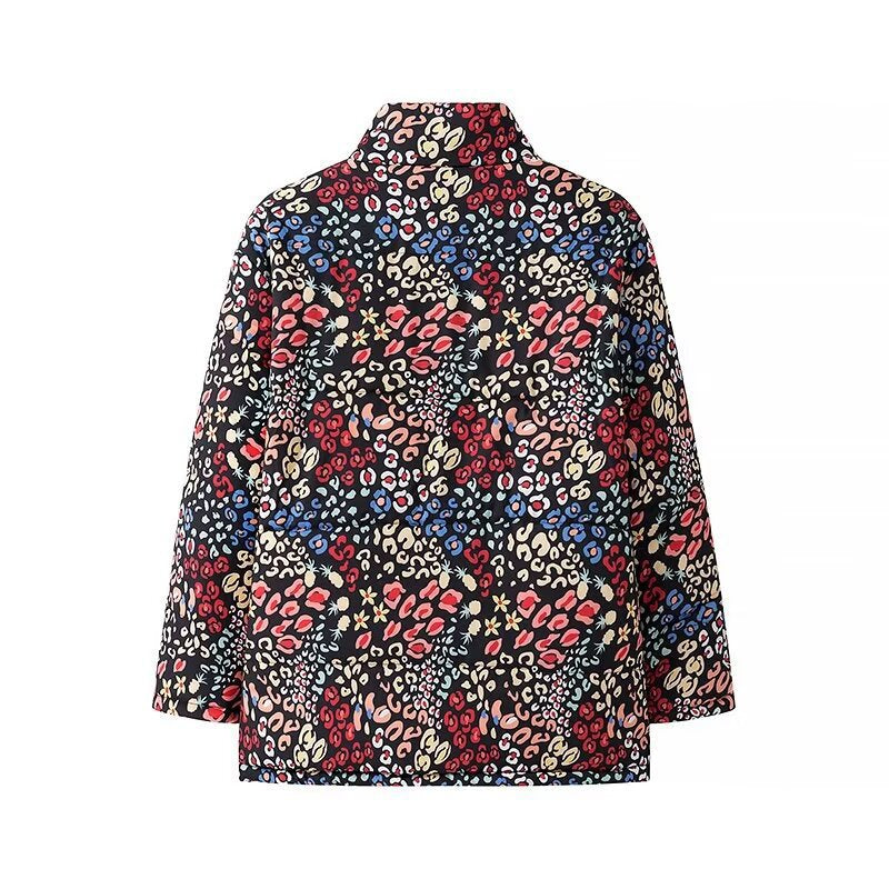 Damen Übergangsjacke mit lebhaftem Tiermotiv und praktischen Taschen Heidi-Mode