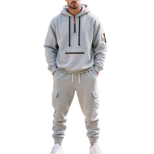 Herren Sportliches Hoodie-Set mit praktischen Taschen und modernem Design Heidi-Mode