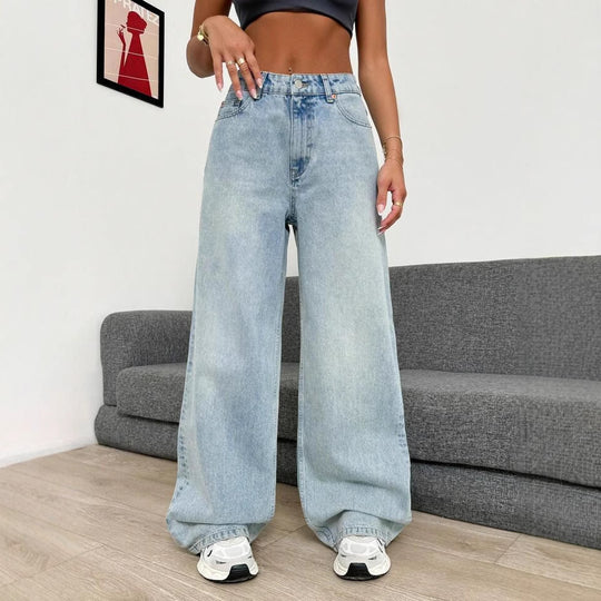Damen Weite Jeans im lässigen Oversized-Schnitt Heidi-Mode