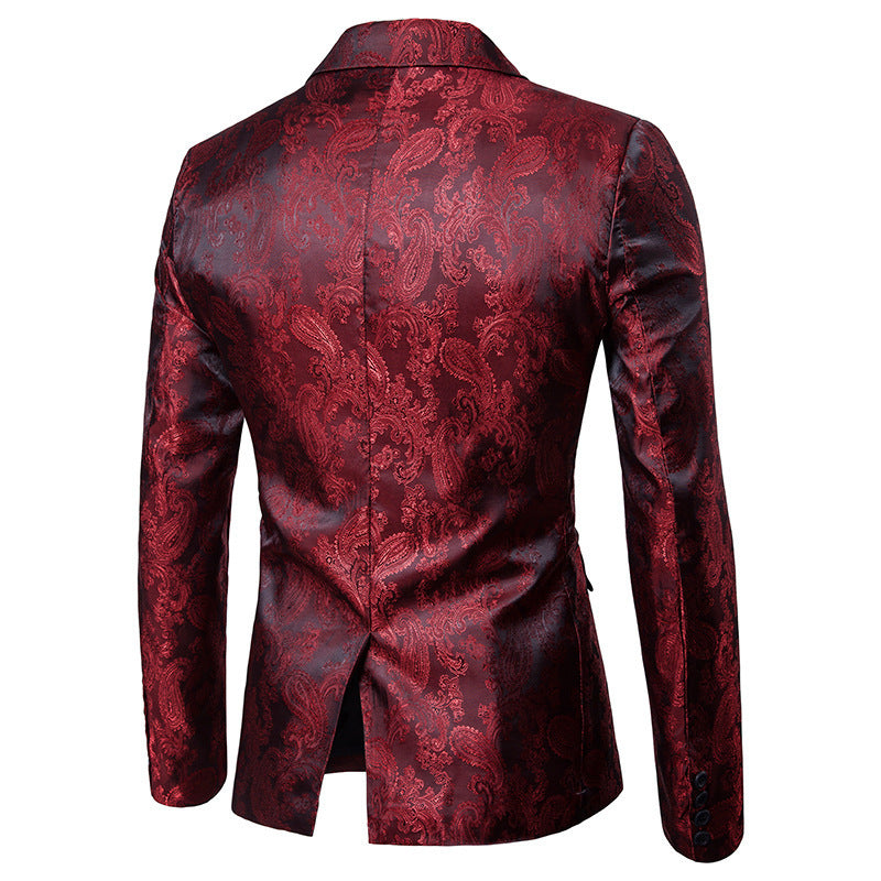 Herren elegantes Anzug-Set mit feinem Paisleymuster Heidi-Mode