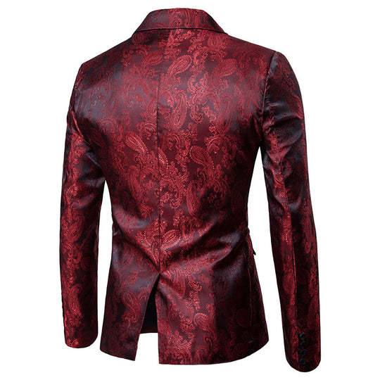 Herren elegantes Anzug-Set mit feinem Paisleymuster Heidi-Mode