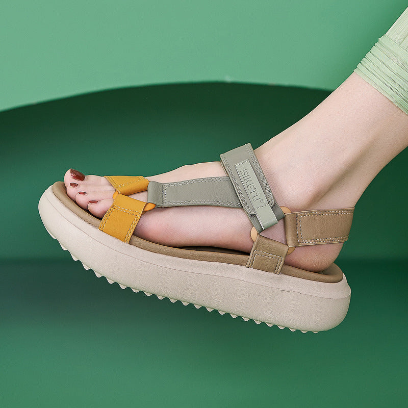 Damen modische Sandalen mit verstellbaren Riemen und dämpfender Sohle Heidi-Mode
