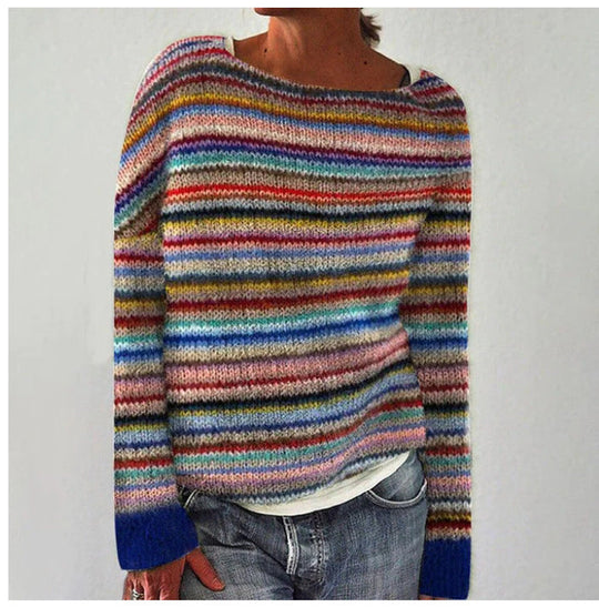 Stilvolle Strickpullover mit Rundhalsausschnitt