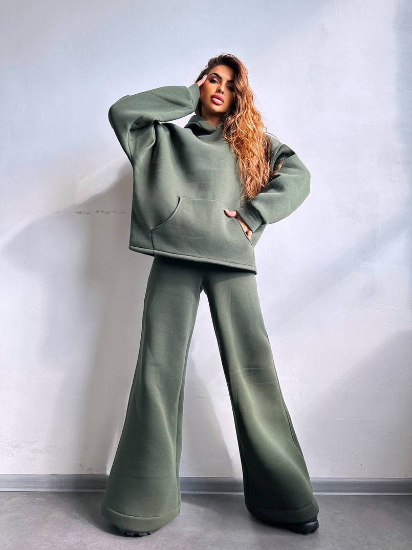 Damen Oversized Hoodie und weit geschnittene Jogginghose Set Heidi-Mode