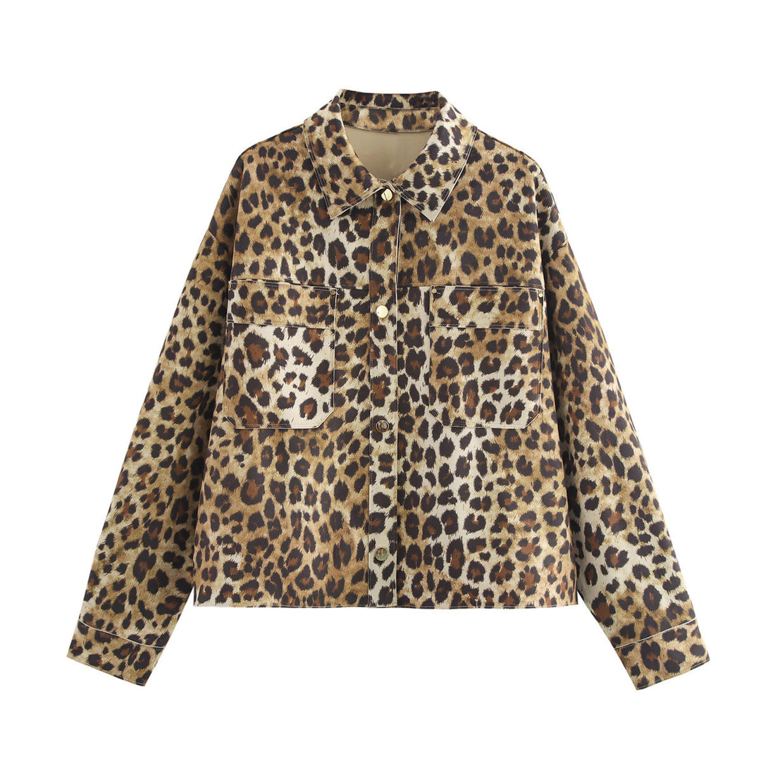 Damen lässige Jacke mit doppelten Brusttaschen und elegantem Kragen Heidi-Mode