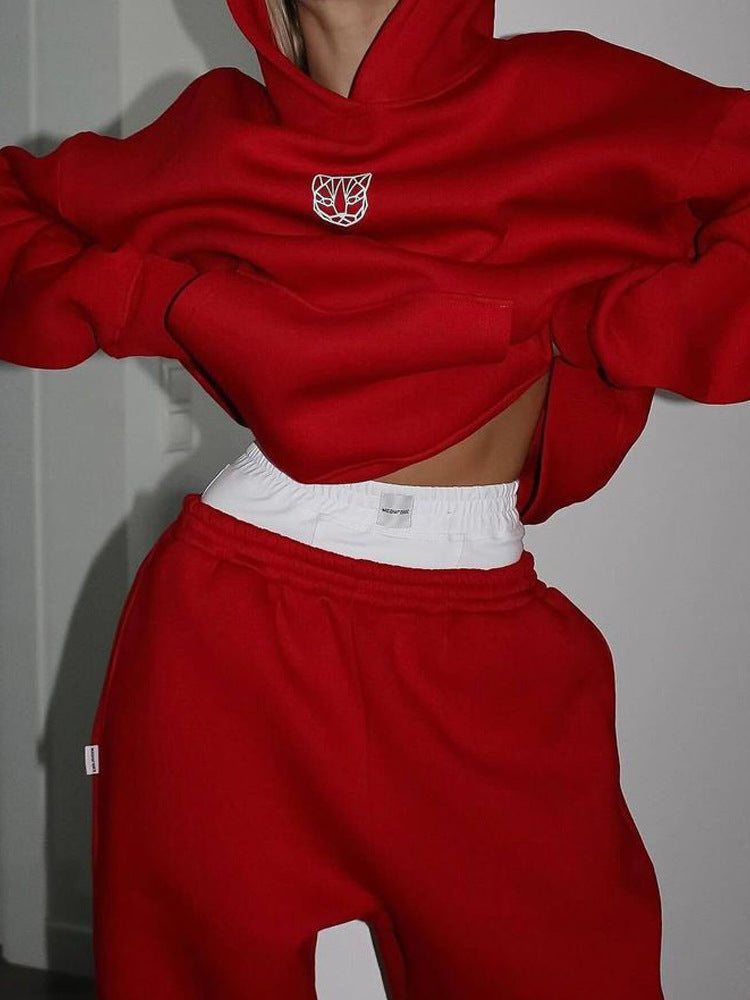 Damen Oversized Hoodie mit lässigen Hosen Heidi-Mode