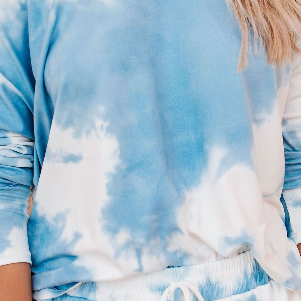 Damen lässiger Oversized Pullover im Batikdesign Heidi-Mode