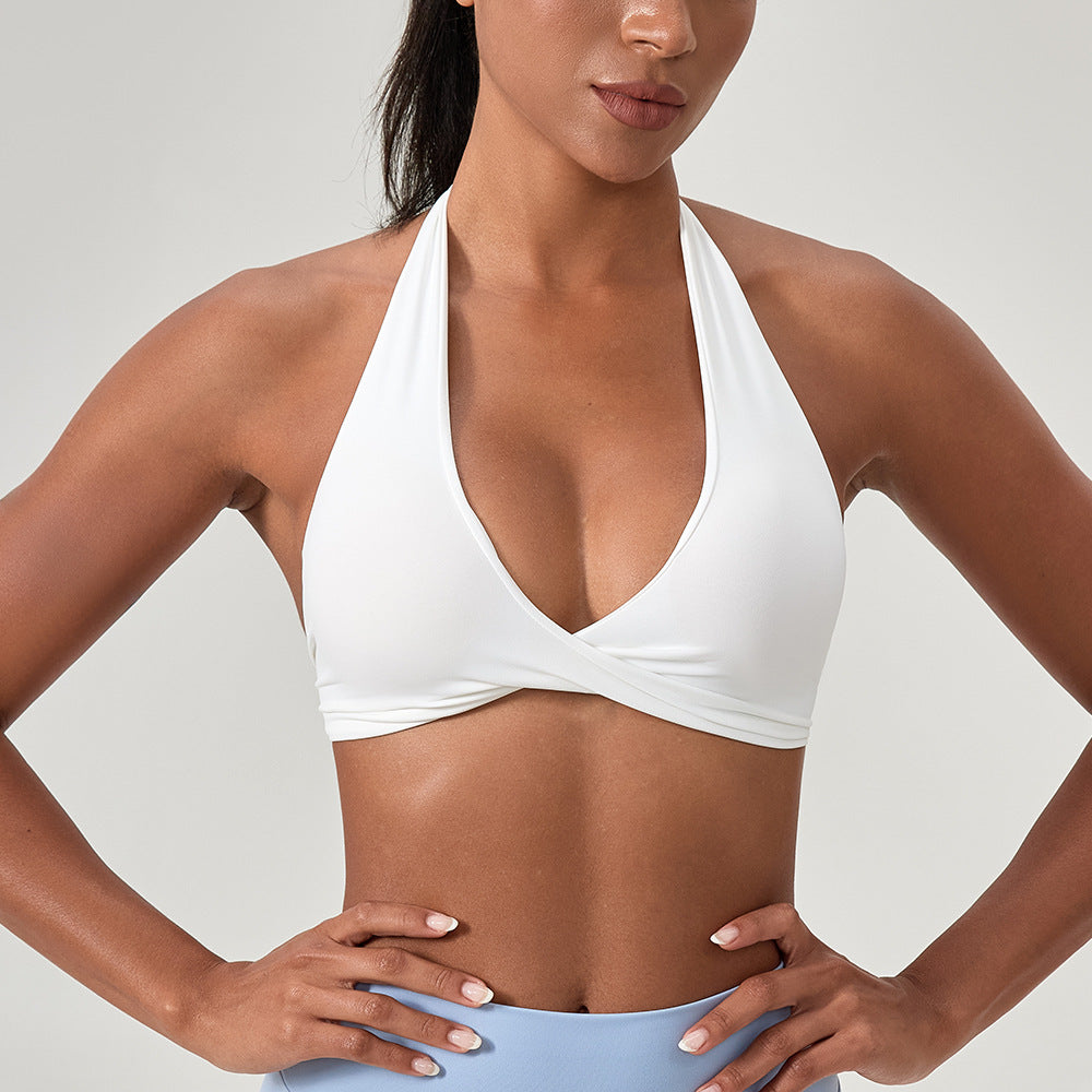 Damen Sportlicher Triangel-Bikini Oberteil mit verstellbaren Trägern und nahtlosem Design Heidi-Mode