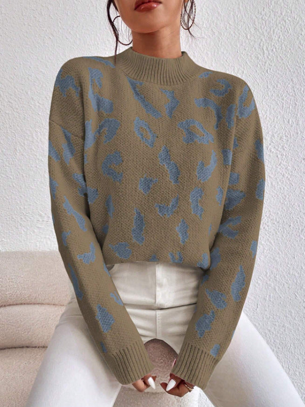 Damen modischer Pullover mit auffälligem Tiermuster und bequemer Passform Heidi-Mode