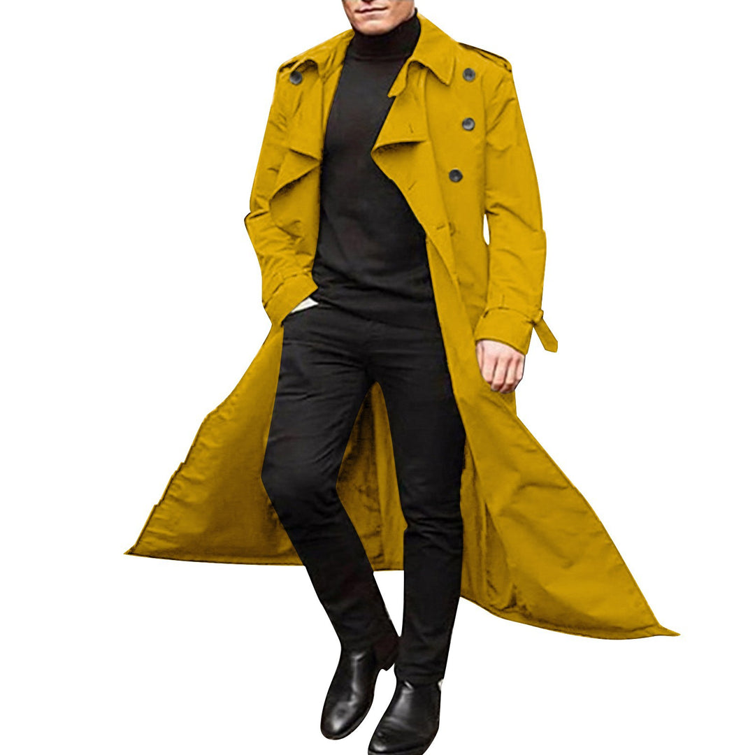 Herren Trenchcoat mit doppelter Knopfleiste und urbanem Design Heidi-Mode