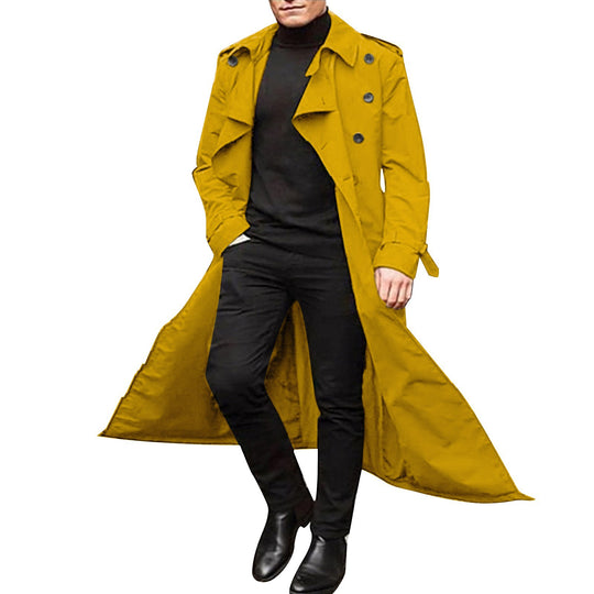 Herren Trenchcoat mit doppelter Knopfleiste und urbanem Design Heidi-Mode