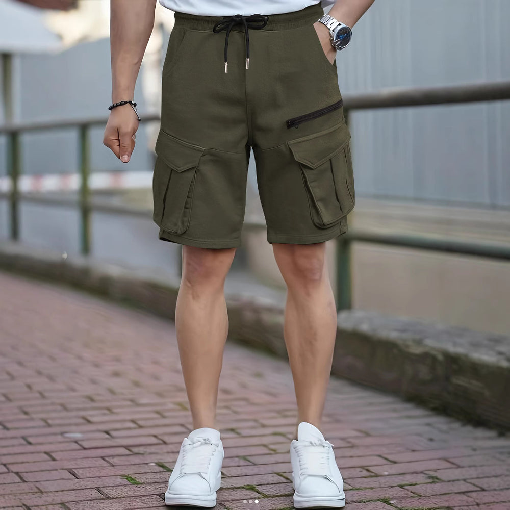 Herren Cargo-Shorts mit praktischen Taschen und elastischem Bund Heidi-Mode