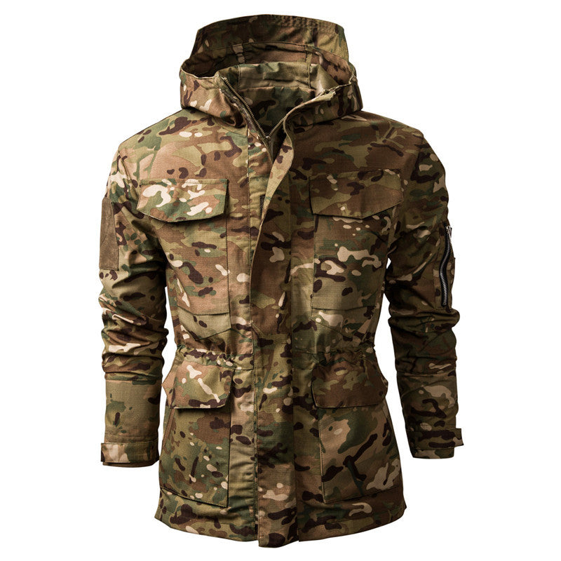 Herren Outdoor-Jacke mit camouflage Design und praktischen Taschen Heidi-Mode