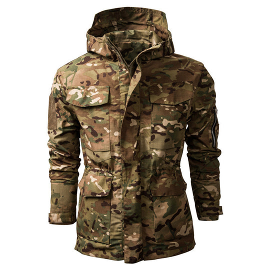 Herren Outdoor-Jacke mit camouflage Design und praktischen Taschen Heidi-Mode