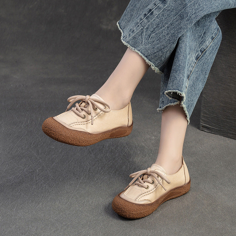 Damen Sneaker aus hochwertigem Leder mit rutschfester Sohle und atmungsaktivem Innenfutter Heidi-Mode