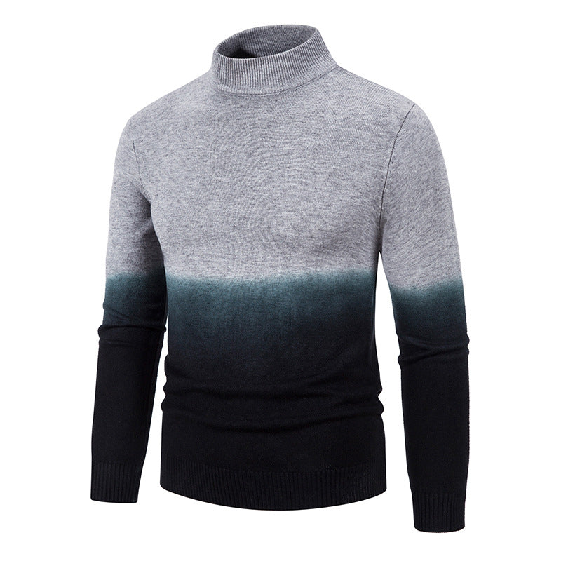 Herren rollkragen Pullover mit Farbverlauf Heidi-Mode