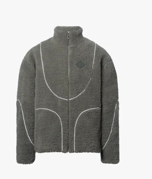 Damen Fleecejacke mit hohem Kragen und praktischen Reißverschlusstaschen Heidi-Mode