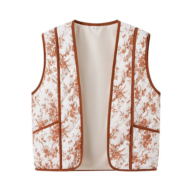 Damen Weste mit floralem Design und praktischen Taschen Heidi-Mode