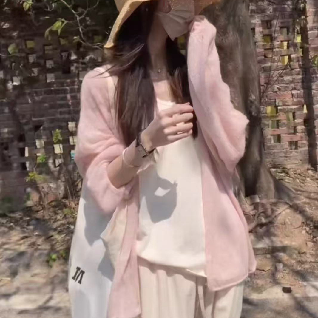 Damen flauschiger Cardigan mit lockerem Schnitt und weichen Ärmeln Heidi-Mode