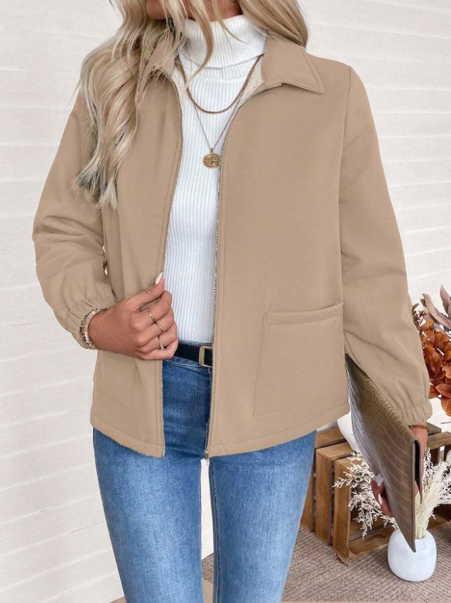 Damen Freizeitjacke mit Frontreißverschluss und praktischen Taschen Heidi-Mode
