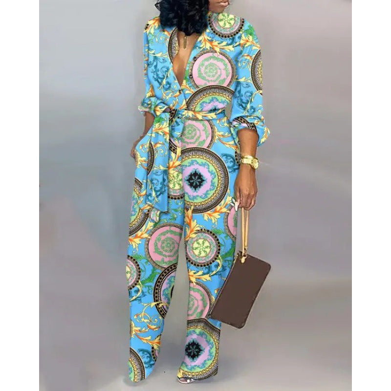 Damen Denim Jumpsuit mit modischem Patchwork-Design und praktischen Taschen Heidi-Mode