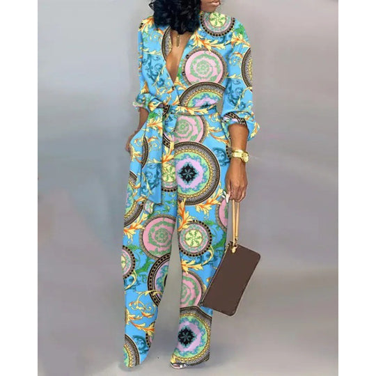 Damen Denim Jumpsuit mit modischem Patchwork-Design und praktischen Taschen Heidi-Mode