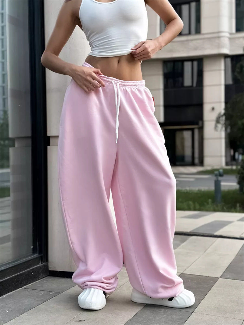 Damen Bequeme Freizeithose mit weitem Schnitt und elastischem Bund Heidi-Mode
