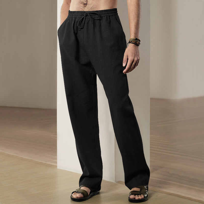 Herren Bequeme Freizeithose mit elastischem Bund und seitlichen Eingrifftaschen Heidi-Mode