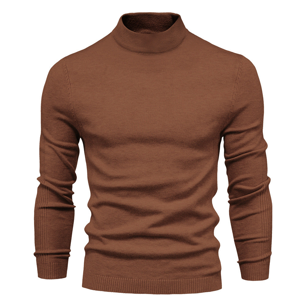 Herren komfortabler Rollkragenpullover aus weichem Strick Heidi-Mode