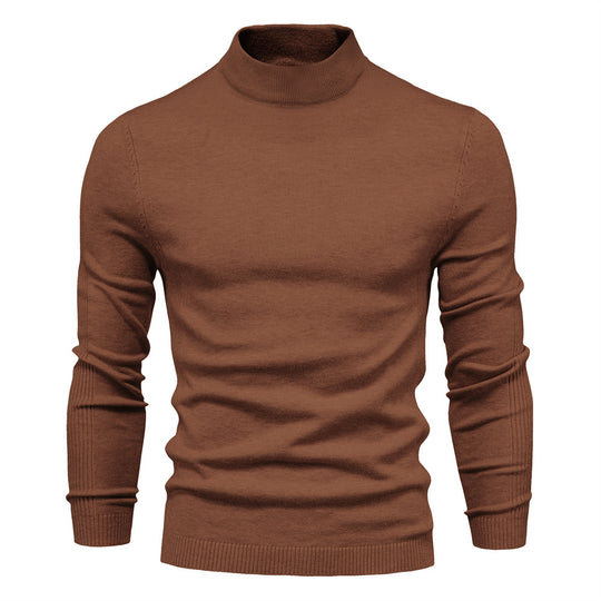 Herren komfortabler Rollkragenpullover aus weichem Strick Heidi-Mode