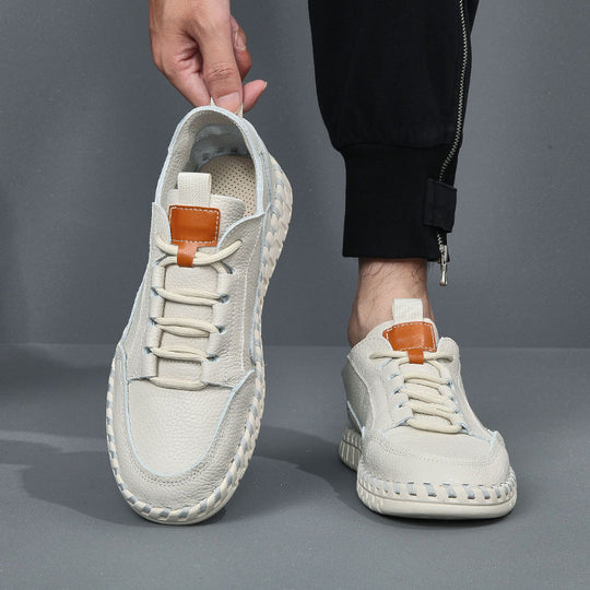 Herren Freizeit Leder Sneakers Heidi-Mode