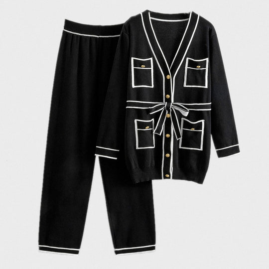 Damen gemütliches Strickanzug-Set Heidi-Mode