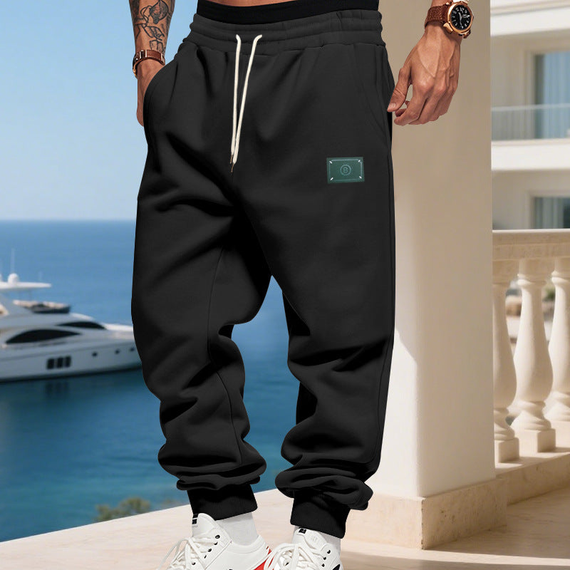 Herren bequeme Hoodie-Jogginghose mit elastischem Bund und praktischen Eingrifftaschen Heidi-Mode