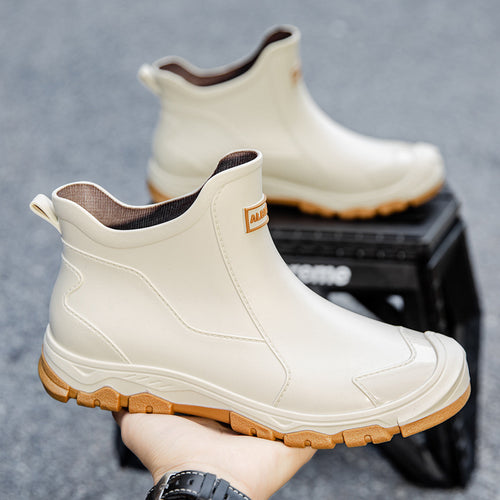 Herren wasserdichte Gummistiefel mit rutschfester Sohle und flexiblem Einstieg Heidi-Mode