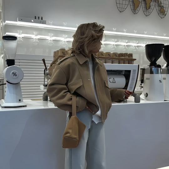 Damen Oversize Jacke mit funktionalen Taschen und weichem Futter Heidi-Mode