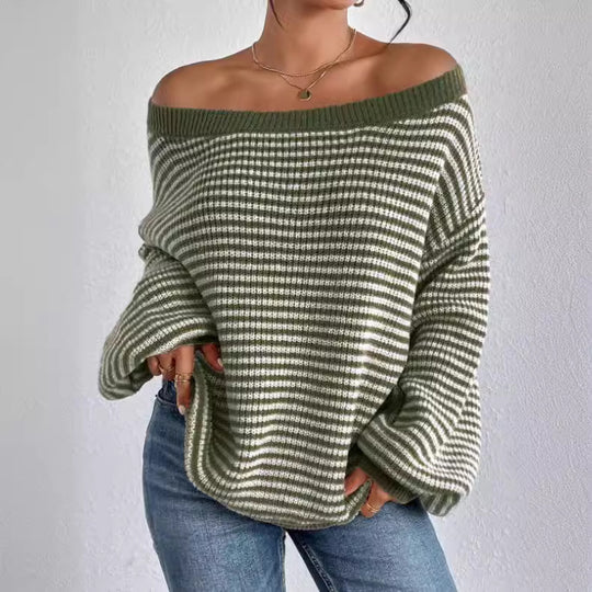 Damen lässiger Strickpullover Heidi-Mode