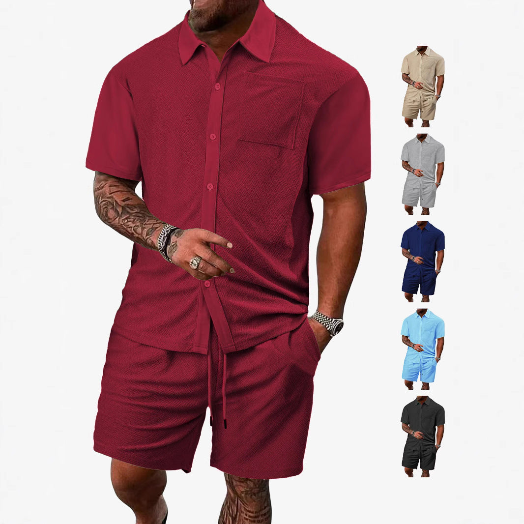 Herren Freizeit Outfits mit atmungsaktiver Textur und praktischen Taschen Heidi-Mode