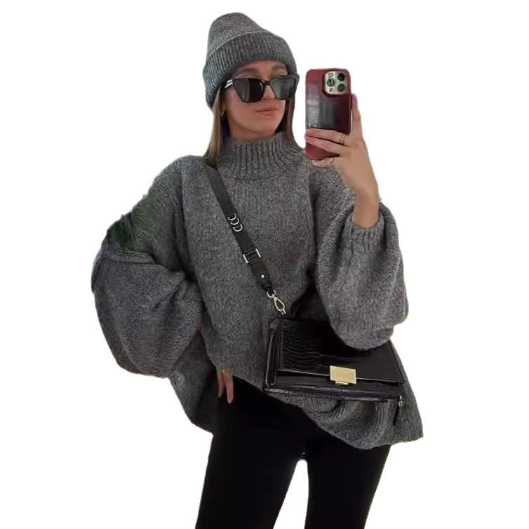 Damen Oversized Strickpullover mit weichem Material und modischen Ärmeln Heidi-Mode