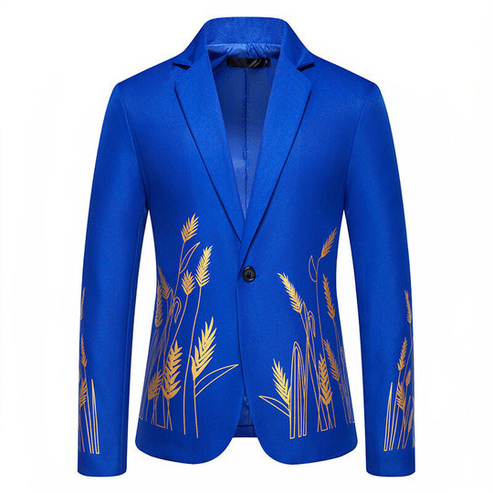 Damen Eleganter Blazer mit kunstvollem Pflanzenmuster und feiner Textur Heidi-Mode