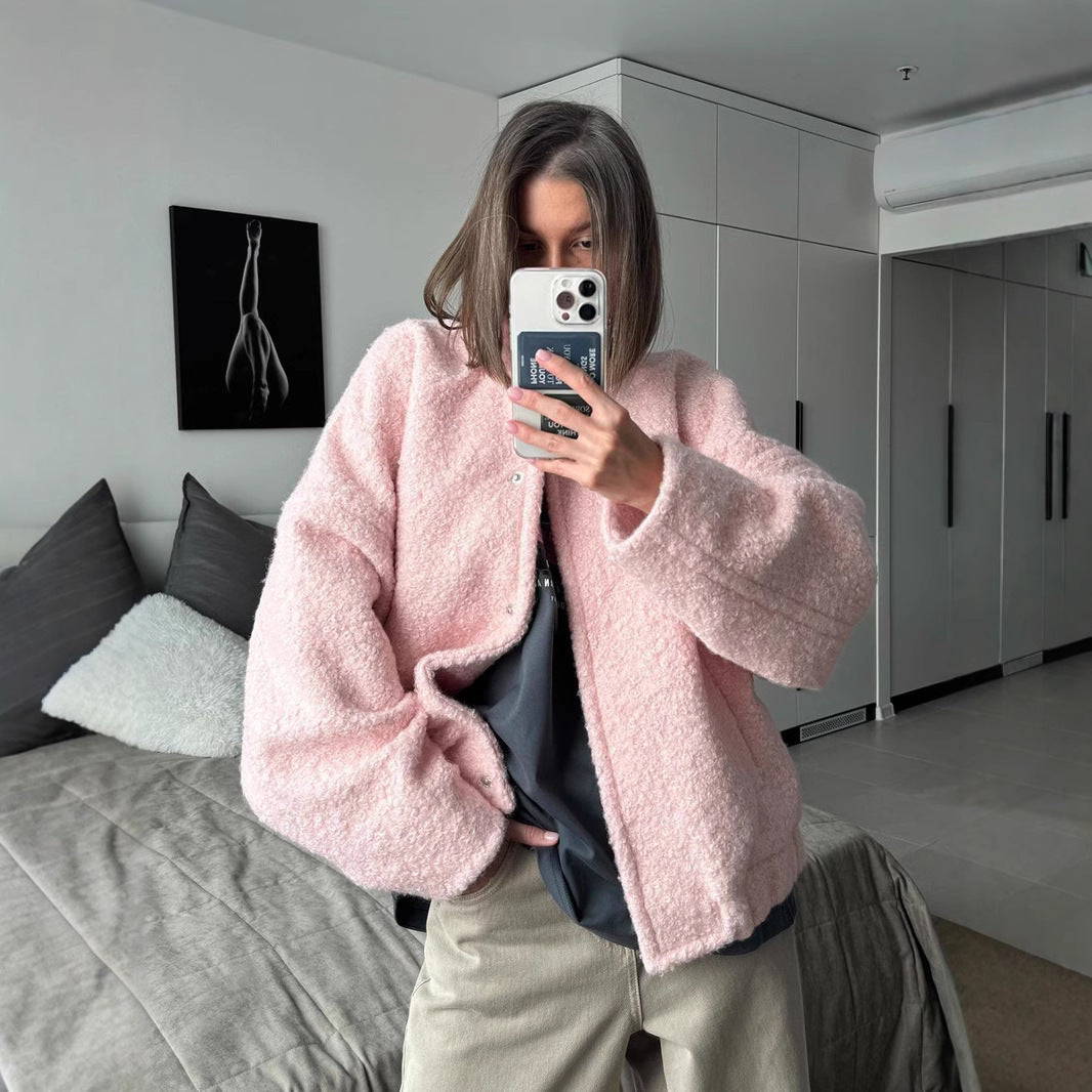 Damen bequeme Fleecejacke im Kurzschnitt Heidi-Mode