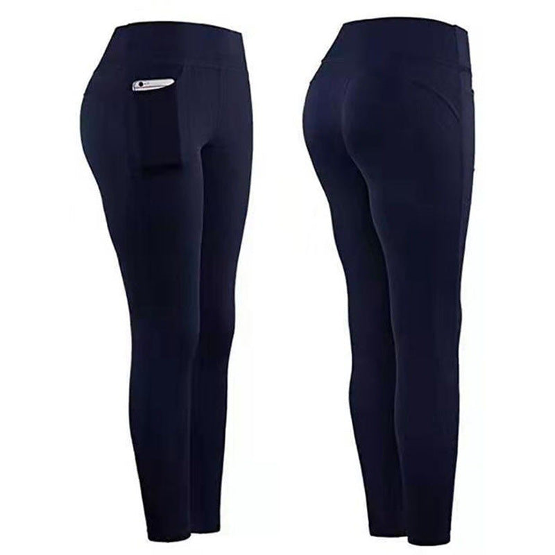 Damen Hochleistungs-Leggings mit praktischen Seitentaschen Heidi-Mode