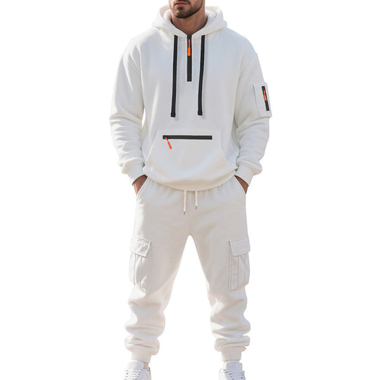 Herren Sportliches Hoodie-Set mit praktischen Taschen und modernem Design Heidi-Mode