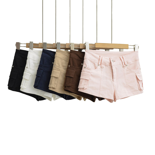 Damen Cargo-Shorts mit praktischen Taschen und elastischem Bund Heidi-Mode