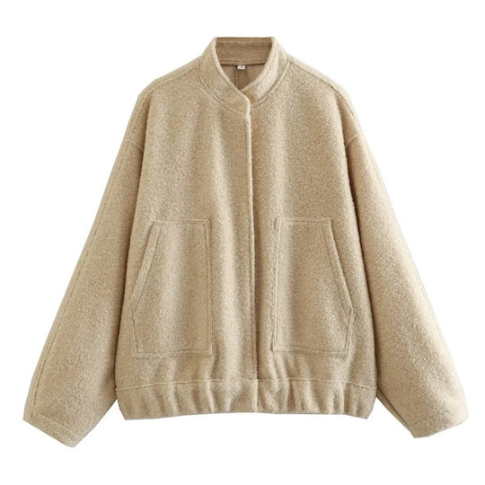 Damen coole Oversize-Jacke aus weichem Wollmix Heidi-Mode